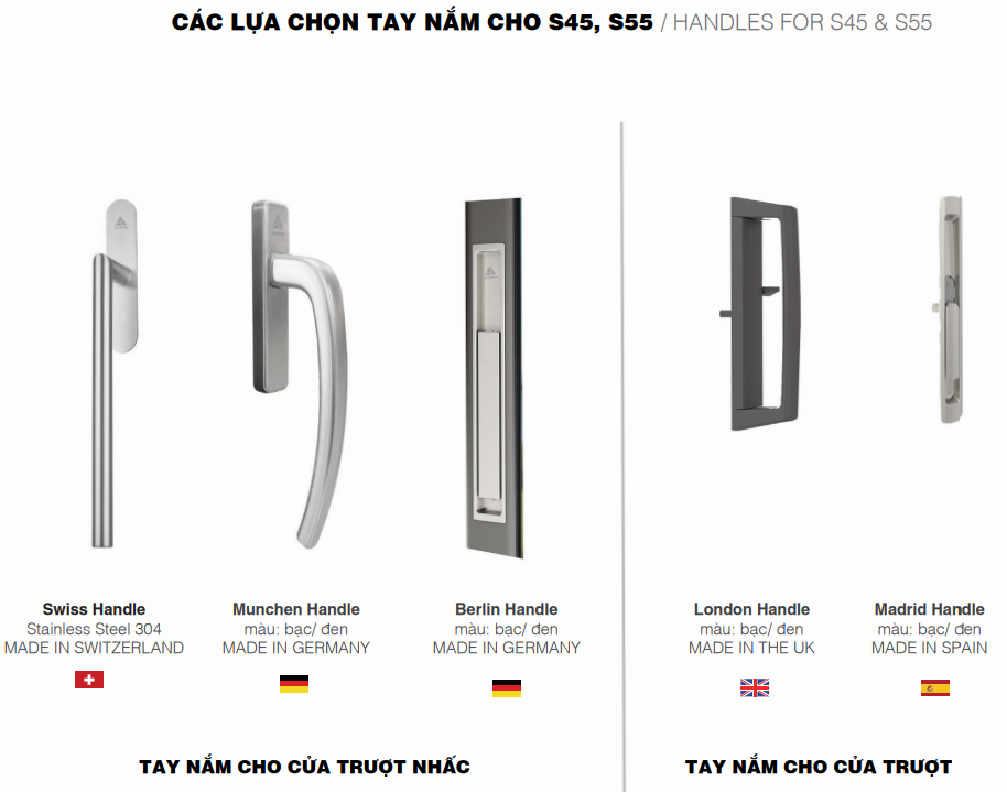 TAY NẮM CỬA TRƯỢT ALUMAN