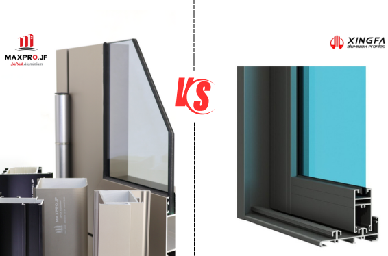 so sánh cửa nhôm maxpro và xingfa